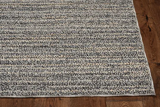 8' X 10' Denim Blue Abstract Indoor Outdoor Area Rug