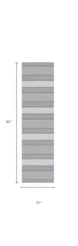 8' Gray And Ivory Southwestern Indoor Outdoor Area Rug
