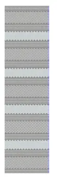 8' Gray And Ivory Southwestern Indoor Outdoor Area Rug