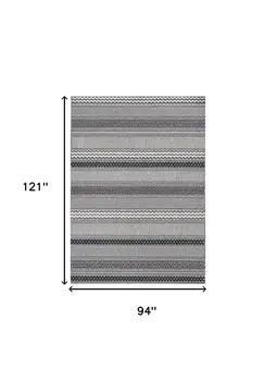 8' X 10' Taupe Striped Area Rug