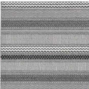 8' X 10' Taupe Striped Area Rug