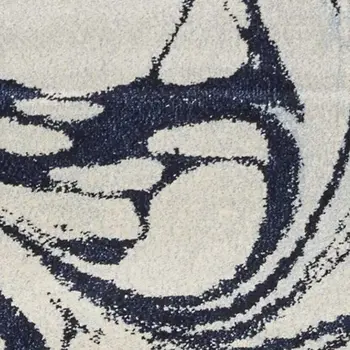 5' X 7' Blue And Ivory Abstract Area Rug