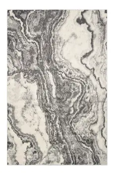 3' X 5' Gray And Ivory Abstract Area Rug
