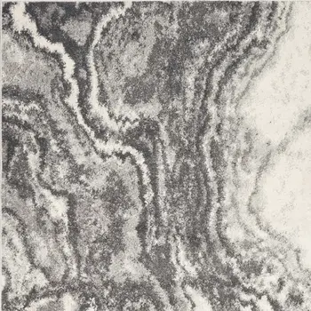 8' X 10' Gray And Ivory Abstract Area Rug