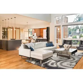 5' X 8' Gray And Black Abstract Area Rug
