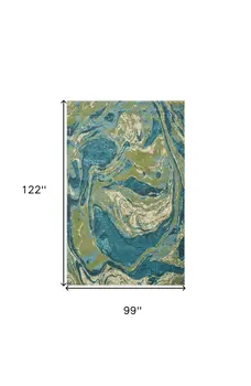8' X 10' Multicoloured Shag Area Rug