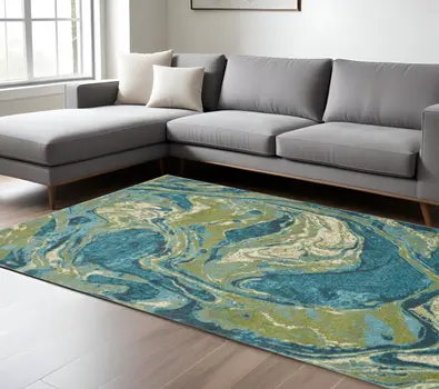 8' X 10' Multicoloured Shag Area Rug