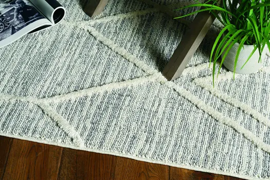 12' X 15' Gray and Ivory Geometric Area Rug
