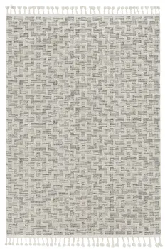 12' X 15' Gray and Ivory Geometric Area Rug