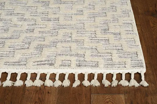 12' X 15' Gray and Ivory Geometric Area Rug