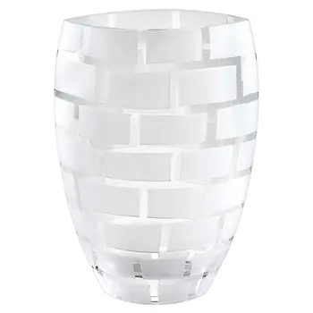 12" Clear Cylinder Lead Free Crystal Table Vase