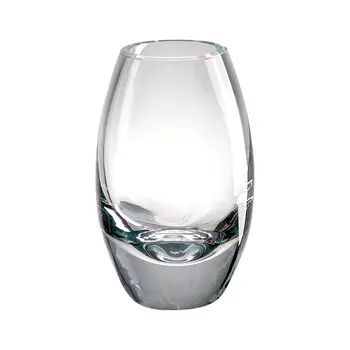 9" Clear Oval Lead Free Crystal Table Vase