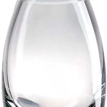 11" Clear Lead Free Crystal Oval Table Vase