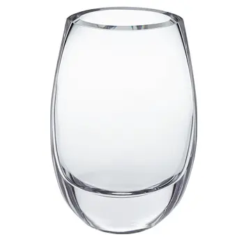 8" Clear Oval Crystal Glass Table Vase