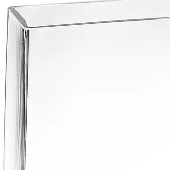 8" Crystal Glass Clear Rectangle Table Vase