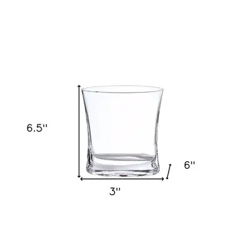 7" Clear Oval Crystal Glass Table Vase