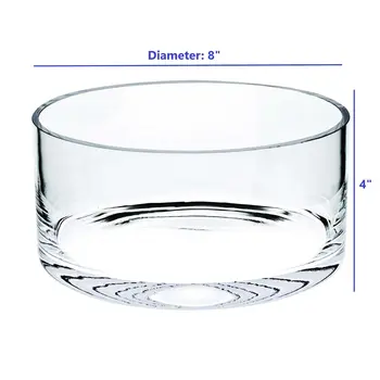 8" Lead Free Crystal Round Serving Bowl