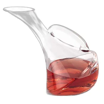 Mouth Blown Glass Wine Carafe  32 Oz