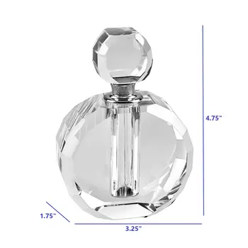 5" Clear Crystal Decorative Perfume Bottle