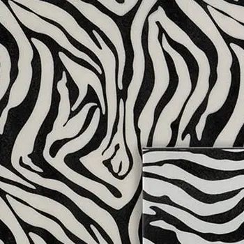 12" Black And White Zebra Iron And Resin Square Hanging Wall Tile