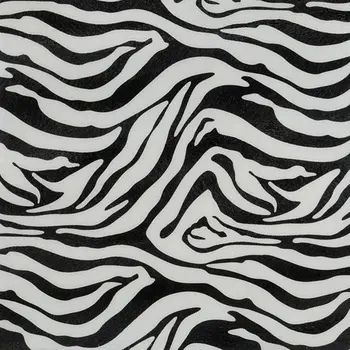 12" Black And White Zebra Iron And Resin Square Hanging Wall Tile