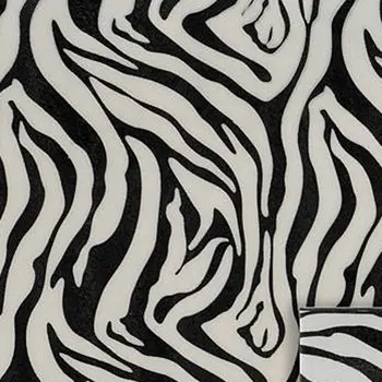 20" Black And White Zebra Iron And Resin Square Hanging Wall Tile