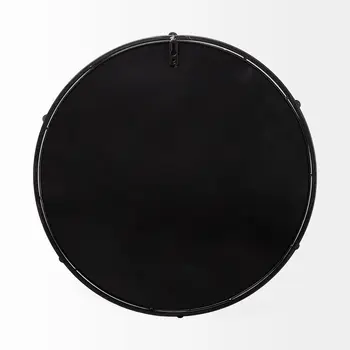 24" Silver Round Metal Indoor Outdoor Tray With Handles