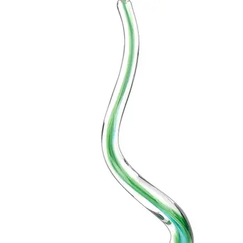 14" Clear Red Blue Yellow Murano Glass Modern Abstract Tabletop Sculpture