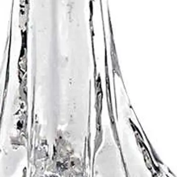 10" Mouth Blown Clear Glass Christmas Tree Sculpture