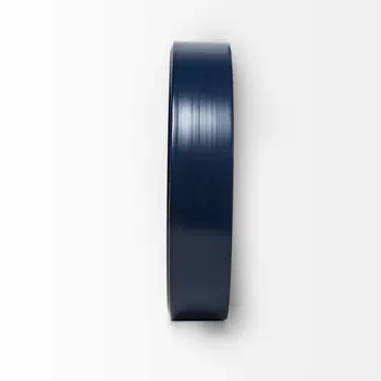 16" Circle Blue Glass Analog Wall Clock