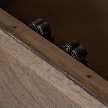 48" Brown Wood Hexagon Coffee Table