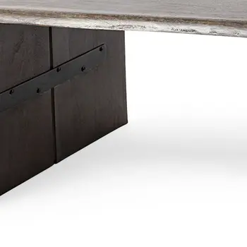 25" Brown Solid Wood Live Edge Coffee Table