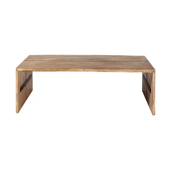 48" Brown Solid Wood Coffee Table