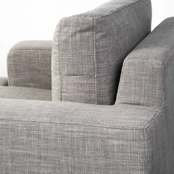 41" Gray and Black Fabric Club Chair
