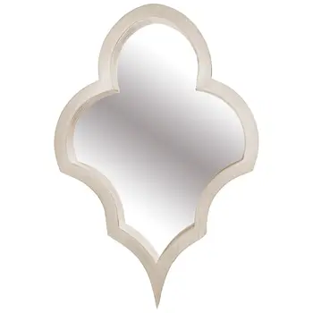 34" Natural Novelty Wood Framed Accent Mirror