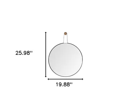 26" Black Wood Mirror
