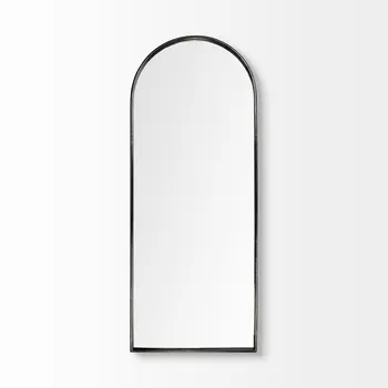 Black Arch Full Length Hanging Metal Mirror