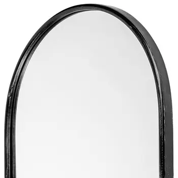 36" Black Oval Metal Framed Accent Mirror