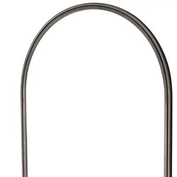 30" Brown Arch Wood Framed Accent Mirror
