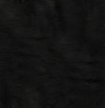 4' X 5' Black Faux Cowhide Washable Area Rug