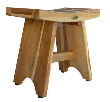 18" Natural Teak Rectangular Shower Bench