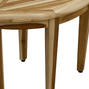 23" Natural Teak Corner Shower Bench