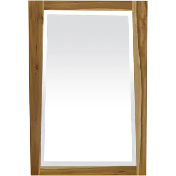Solid Teak Wall Mirror In Natural Finish