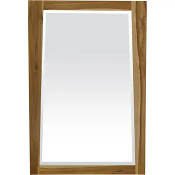 Solid Teak Wall Mirror In Natural Finish