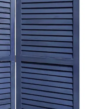 3 Panel Dark Blue Shutter Screen Room Divider