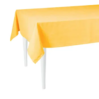 55" X 55" Yellow Polyester Square Tablecloth