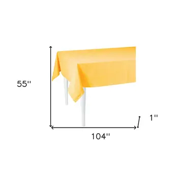 55" X 104" Yellow Polyester Tablecloth