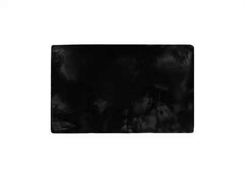 3' X 5' Black Faux Fur Area Rug