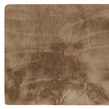 3' X 5' Taupe Shag Hand Knotted Area Rug