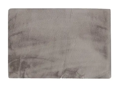 5' X 8' Gray Faux Fur Washable Area Rug
